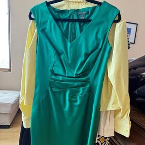 LAUREN by RALPH LAUREN - satin dress - size 8